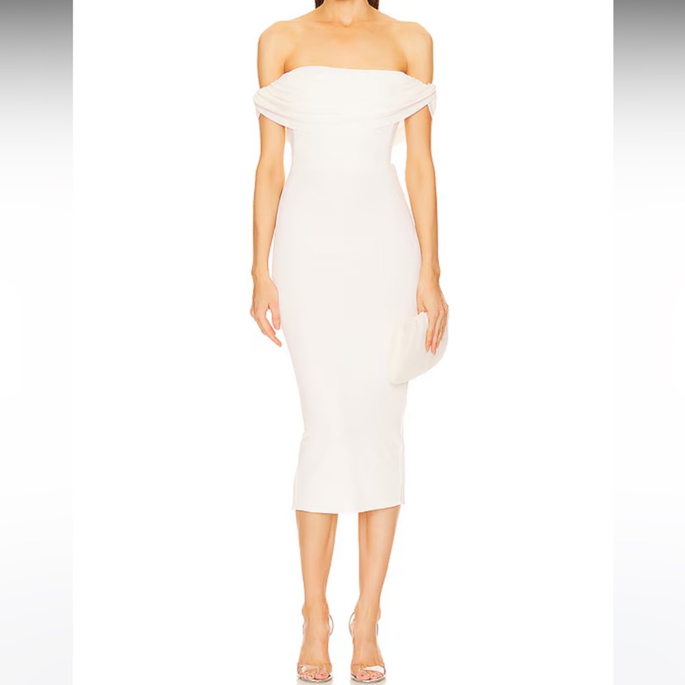 NEW NWT Michael Costello x REVOLVE Laurence Midi Dress in Ivory